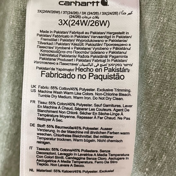 Carhartt Workwear K87 Pocket T Shirt Leaf Green Snow Heather - Picture 8 of 10